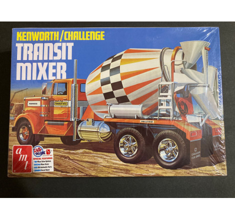 AMT® Maquette civile camion toupie à béton Kenworth / Challenge Transit Mixer 1:25 référence AMT1215/06