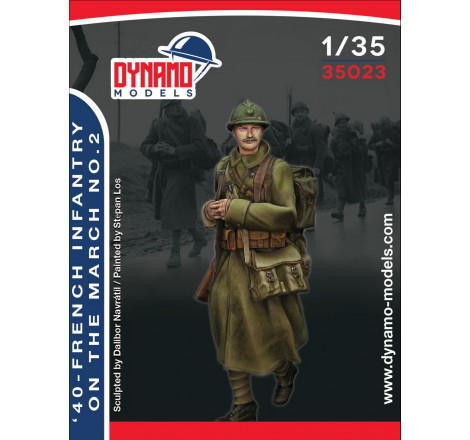 Dynamo Models® Figurine infanterie française en marche 1940 n°2 1:35 référence 35023