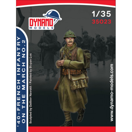 Dynamo Models® Figurine infanterie française en marche 1940 n°2 1:35 référence 35023