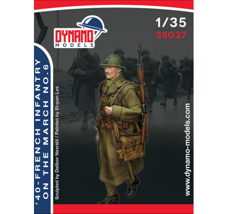 Dynamo Models® Figurine infanterie française en marche 1940 n°6 1:35 référence 35027