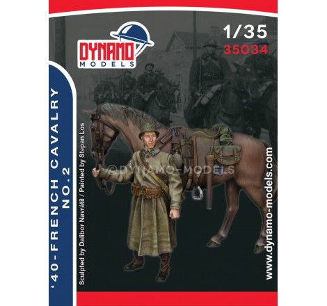 Dynamo Models® Figurine infanterie française à cheval 1940 n°2 1:35 référence 35034