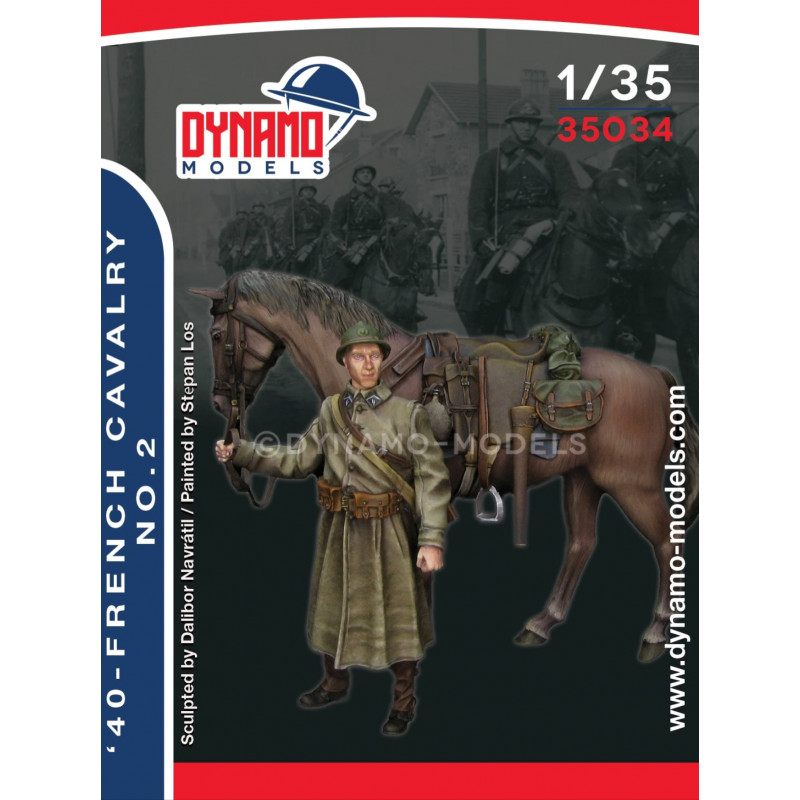 Dynamo Models® Figurine infanterie française à cheval 1940 n°2 1:35 référence 35034