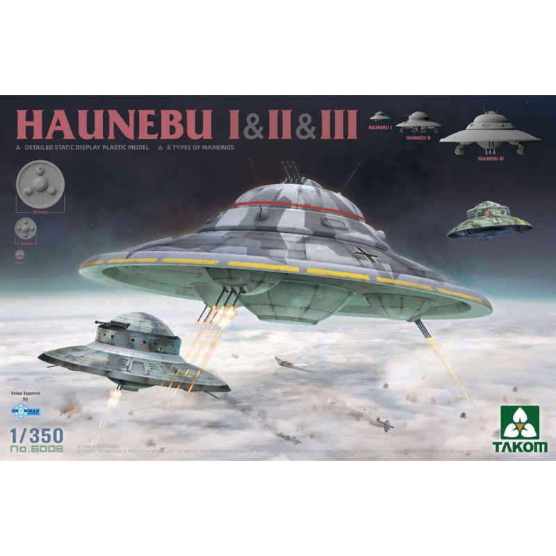 Takom® Maquette militaire Haunebu I  II / III 1:350 référence 6008