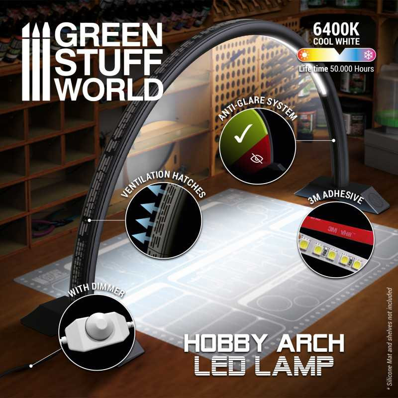 Green Stuff World® Rampe led Hobby Arch noir pour peintre