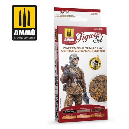 Ammo® Set de peinture camouflage automne Waffen SS Eichenlaubmuster WW2 référence A.MIG-7041