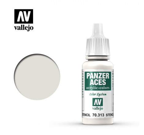 Peinture acrylique Vallejo Panzer Aces 70313 Stencil 17 ml Au petit bunker reims