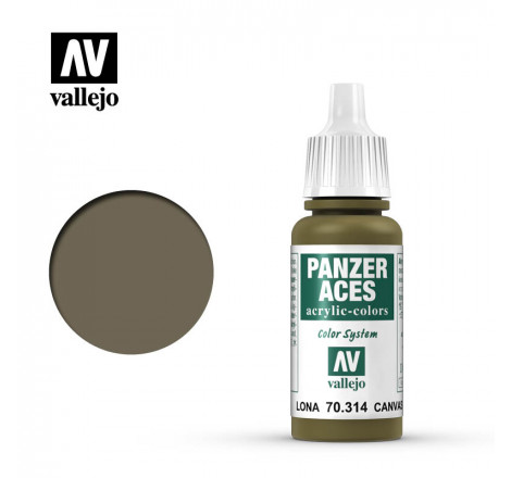 Peinture acrylique Vallejo Panzer Aces 70314 Canvas 17 ml Au petit bunker