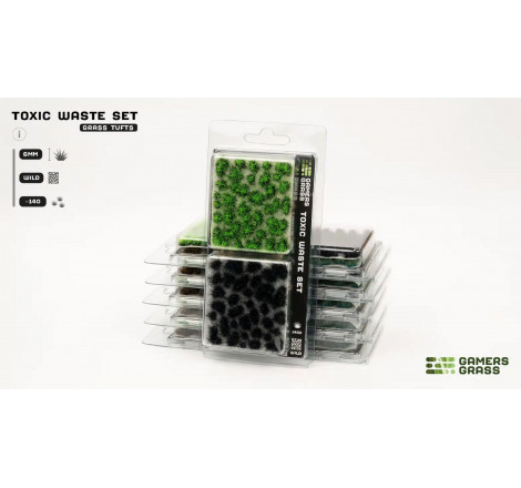GamersGrass® Set de petites touffes d'herbes Toxic Waste (x140) référence GGSET-TW