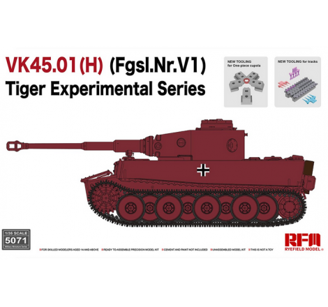 RFM® Maquette militaire char Tiger I Experimental Series VK45.01(H) (Fgsl.Nr.V1) 1:35 référence 5071