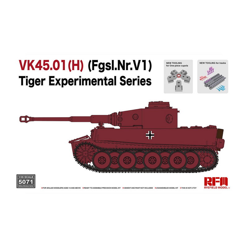 RFM® Maquette militaire char Tiger I Experimental Series VK45.01(H) (Fgsl.Nr.V1) 1:35 référence 5071