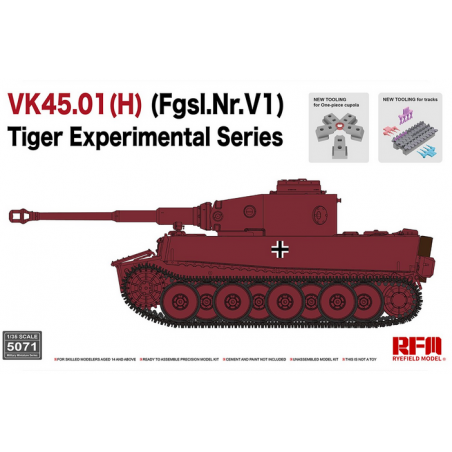 RFM® Maquette militaire char Tiger I Experimental Series VK45.01(H) (Fgsl.Nr.V1) 1:35 référence 5071