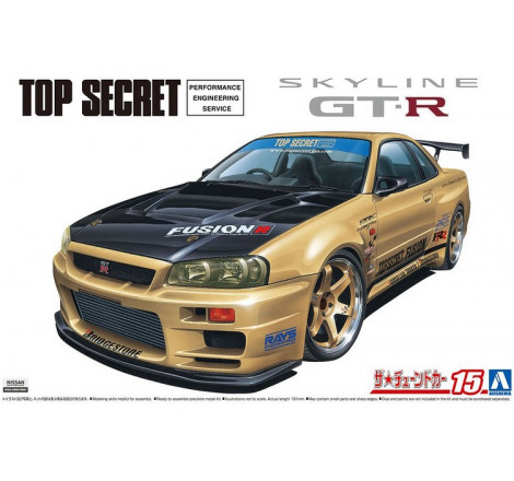 Aoshima® Maquette de voiture Nissan Skyline GT-R 2002 1:24 référence AO05984