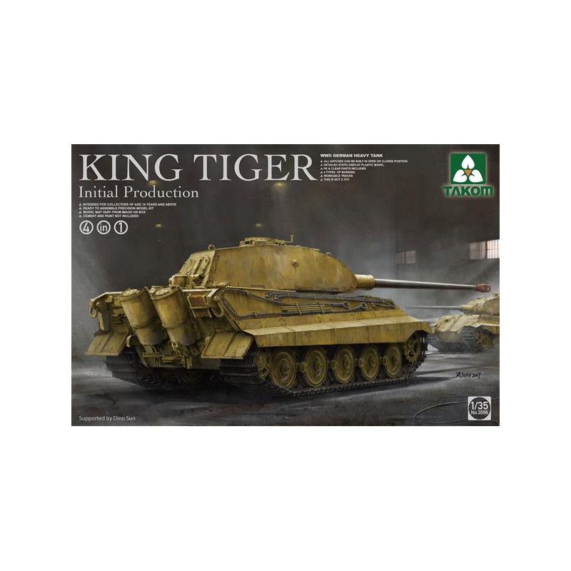 Takom® Maquette militaire char King Tiger (production initial) 1:35 référence 2096