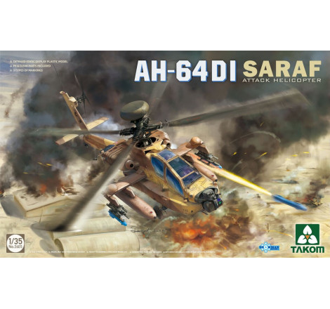 Takom® Maquette hélicoptère d'attaque AH-64DI SARAF 1:35 référence 2605