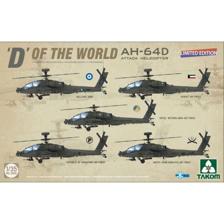 Takom® Maquette hélicoptère d'attaque Apache AH-64D 1:35 référence 2606