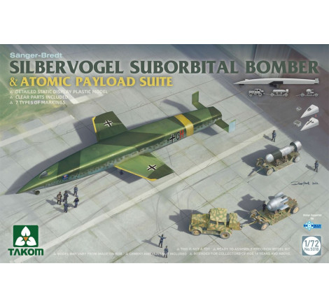 Takom® Maquette militaire Silbervogel Bombardier sub-orbital avec accessoires 1:72 référence 5018