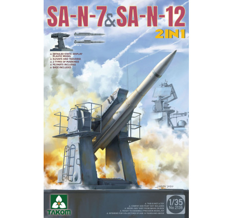 Takom® Maquette militaire lance missile sol/air SA-N-7 & SA-N-12 2en1 1:35 référence 2136