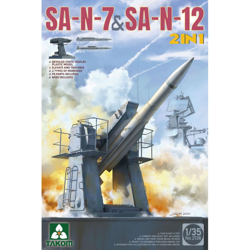 Takom® Maquette militaire lance missile sol/air SA-N-7 & SA-N-12 2en1 1:35 référence 2136