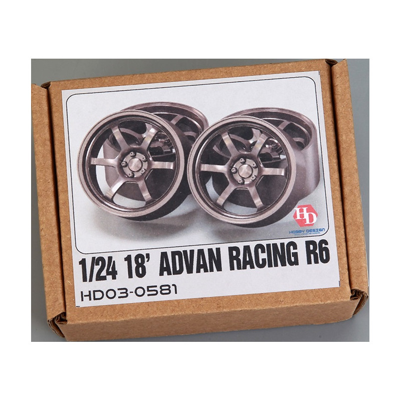 Hobby Design® Set de 4 roues 18 pouces Advan Racing R6 1:24 référence HD03-0581