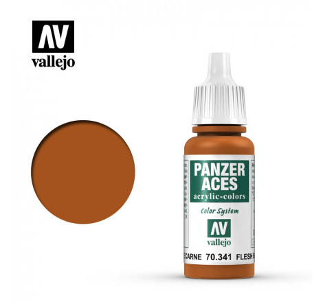 Peinture acrylique Vallejo Panzer Aces 70341 Flesh Base 17 ml. Au petit bunker