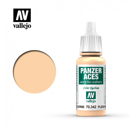 Peinture acrylique Vallejo Panzer Aces 70342 Flesh Highlights 17 ml. Au petit bunker