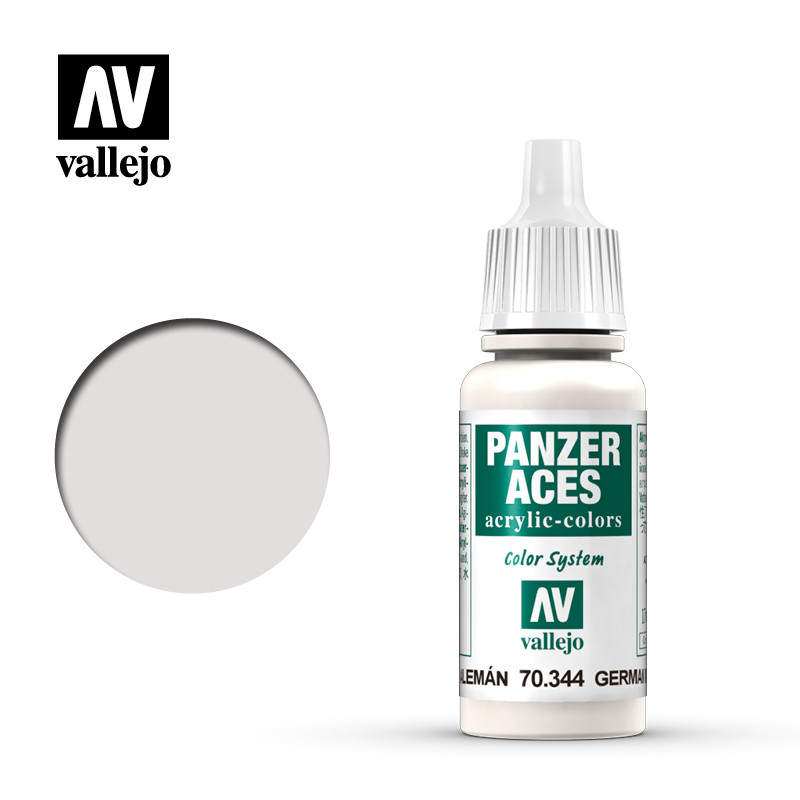 Peinture acrylique Vallejo Panzer Aces 70344 German White Tank Crew 17 ml. Au petit bunker