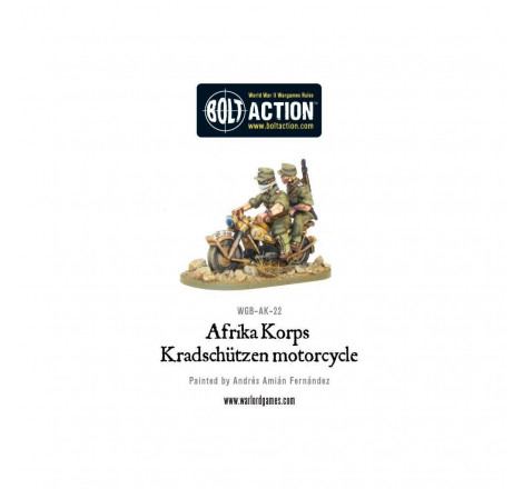 Warlord Games® Bolt Action - Afrika Korps Kradschutzen Motorcycle 1:56