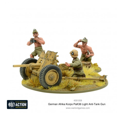 Warlord Games® Bolt Action - German - Afrika Korps Pak 36 Light Anti-Tank Gun 1:56 référence 403012028