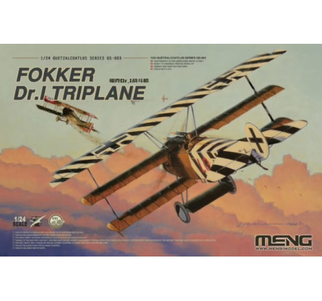 Meng® Maquette avion Fokker Dr.I Triplane WW1 1:24 référence QS-003