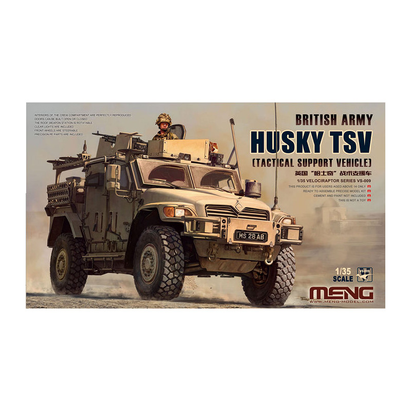 Meng® Maquette militaire véhicule blindé britannique Husky TSV 1:35 référence VS-009