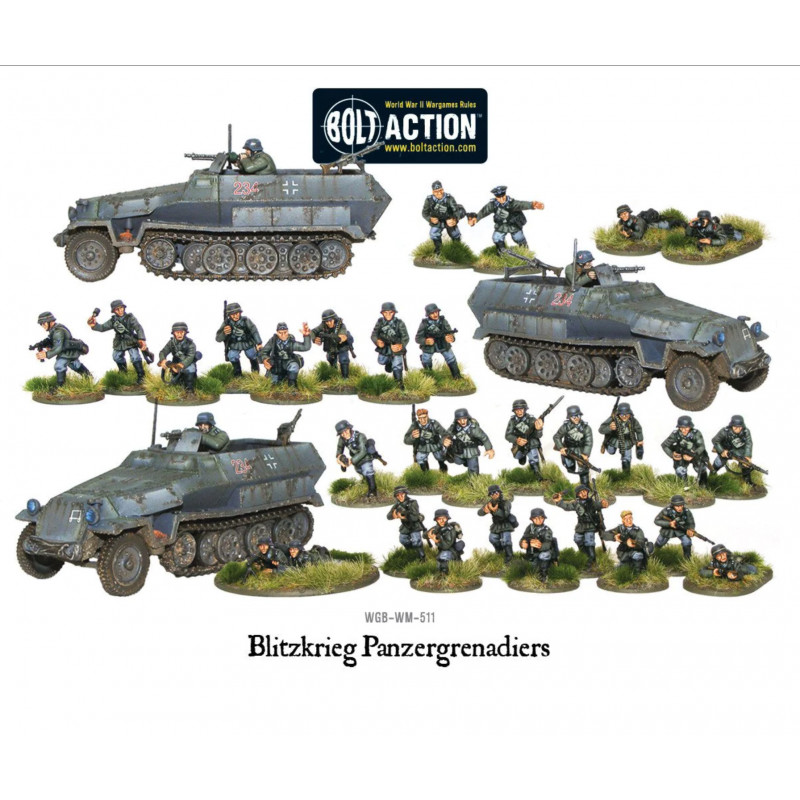 Warlord Games® Bolt Action Blitzkrieg Panzergrenadiers 1:56 référence WGB-WM-511