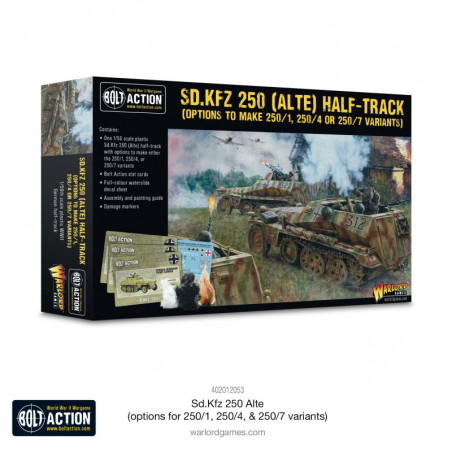 Warlord Games® Bolt Action Half-Track Sd.Kfz 250 (alte) + options 250/1, 250/4 ou 250/7 1:56 référence 402012053