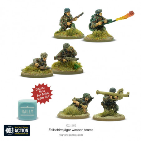 Warlord Games® Resin Plus™ Bolt Action Fallschirmjäger Weapons Teams 28 mm