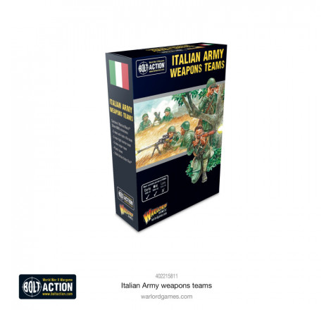 Warlord Games® Resin Plus™ Bolt Action Italian Army Weapons Teams 1:56 référence 402215811