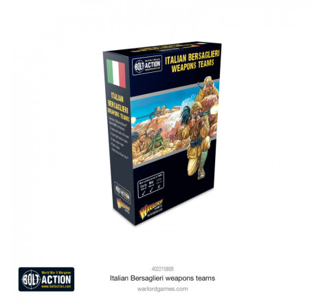 Warlord Games® Resin Plus™ Bolt Action Italian Bersaglieri Weapons Teams 1:56 référence 402215809