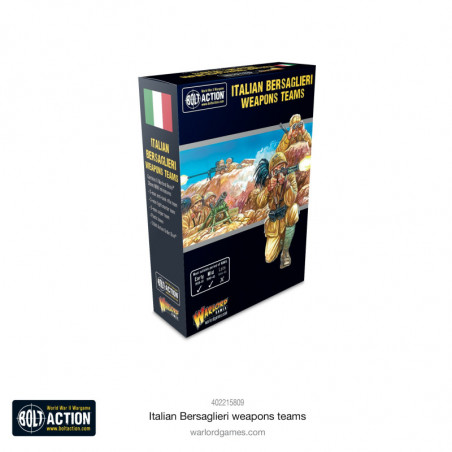 Warlord Games® Resin Plus™ Bolt Action Italian Bersaglieri Weapons Teams 1:56 référence 402215809