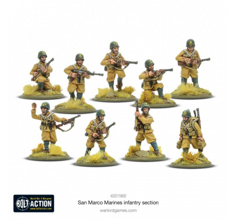 Warlord Games® Bolt Action San Marco Marines Infantry Section 1:56 référence 402215802