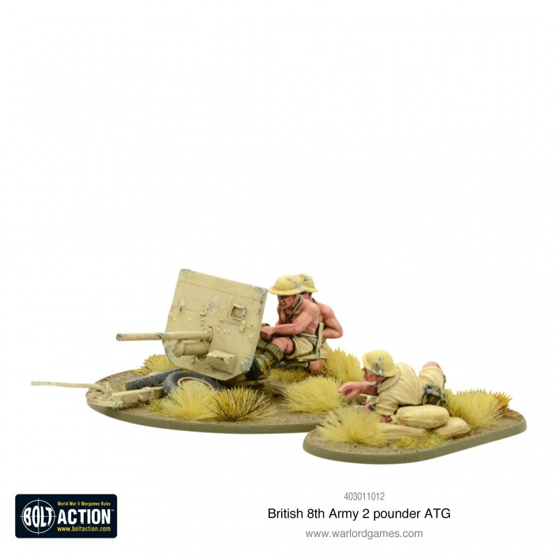 Warlord Games® Bolt Action British 8th Army 2 Pounder ATG 1:56 référence 403011012