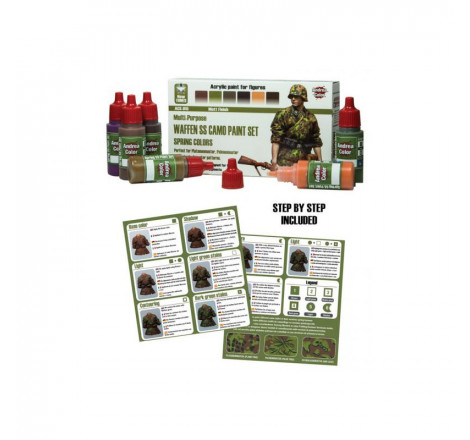 Andrea Color® Set peinture couleur German Waffen SS camouflage été