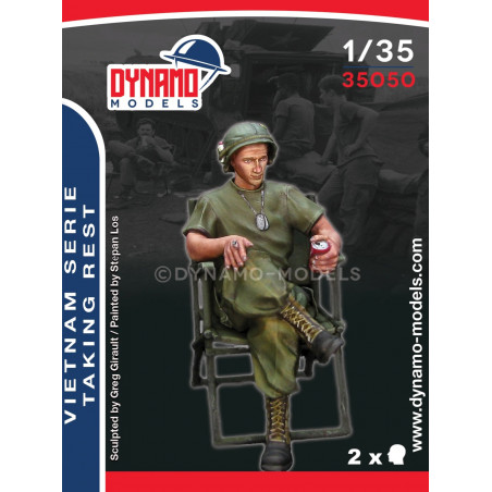 Dynamo Models® Figurine Vietnam Serie, soldat américain au repos 1:35 référence 35050