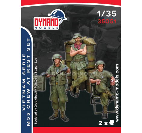 Dynamo Models® Set figurines Vietnam Serie, soldats américains au repos 1:35 référence 35051