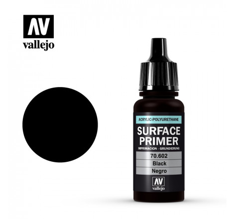 Surface Primer Vallejo Noir. Apprêt Vallejo 70602 17 ml