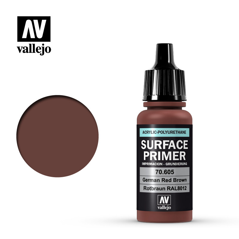 Surface Primer Vallejo German Red Brown. Apprêt Vallejo 70605 17 ml