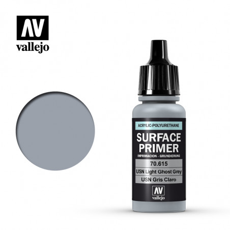 Surface Primer Vallejo USN Light Ghost Grey. Apprêt Vallejo 70615 17 ml