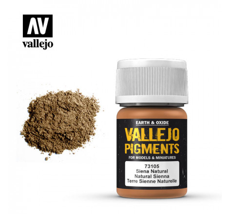 Vallejo® Pigment Natural Sienna (terre de Sienne naturel) 35 ml - 73105