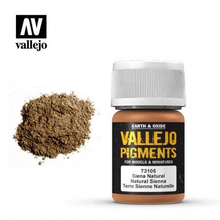 Vallejo® Pigment Natural Sienna (terre de Sienne naturel) 35 ml - 73105