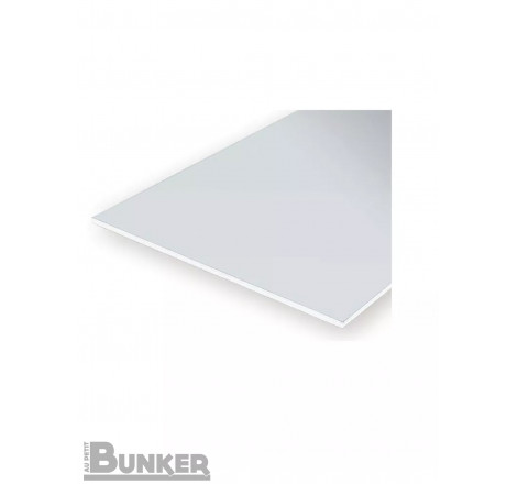 Profilé plastique plaque lisse opaque de couleur blanche Evergreen®