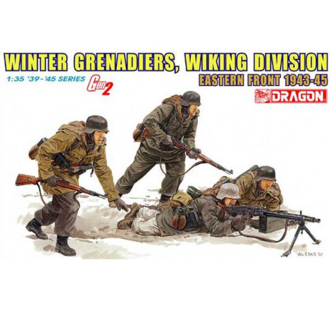 Dragon® Set de soldats allemands Winter Grenadiers, division Wiking, front est 1943-1945 1:35 référence 6372