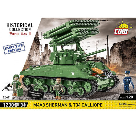 Cobi® Maquette Sherman M4Z3 & T34 Calliope 1:28 référence 2569