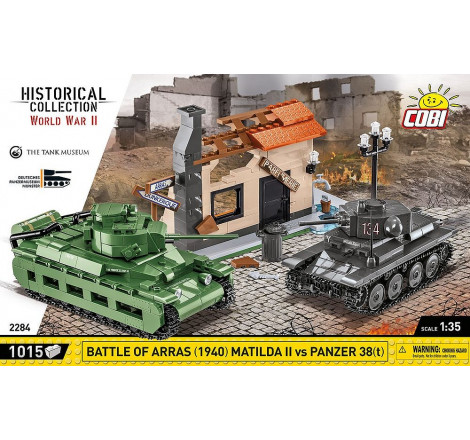 Cobi® Diorama bataille d'Arras (1940) Matilda II vs Panzer 38(t) 1:35 référence 2284